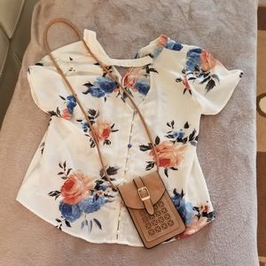 Floral chocker blouse
